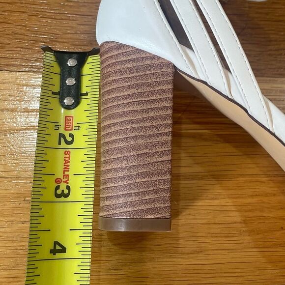 Lulus Shayla White Ankle Strap Heels Womens Size 8.5 - Picture 13 of 13